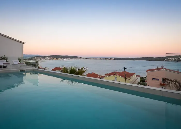 Adria View With Heated Pool I Villa Trogir